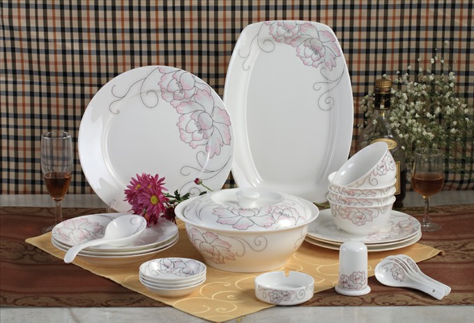 Színes üvegezésű fejlett csont porcelán öltöny PC0056