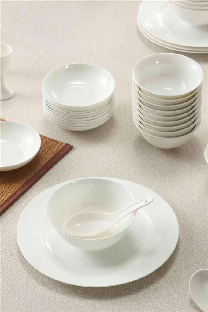 Pure white advanced bone china set XX0017