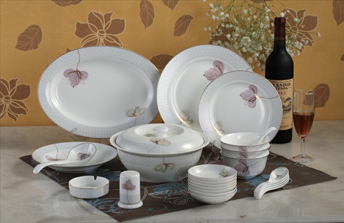 Imagine Chunlan - - Barevný glazovaný oblek z pokročilého kostního porcelánu  PC0010