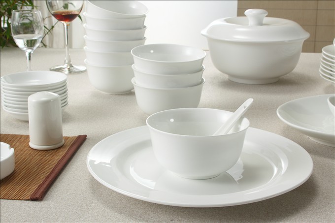 Pure white advanced bone china set XX008